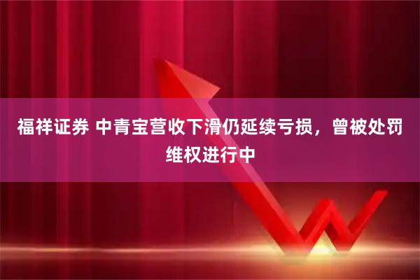 福祥证券 中青宝营收下滑仍延续亏损，曾被处罚维权进行中